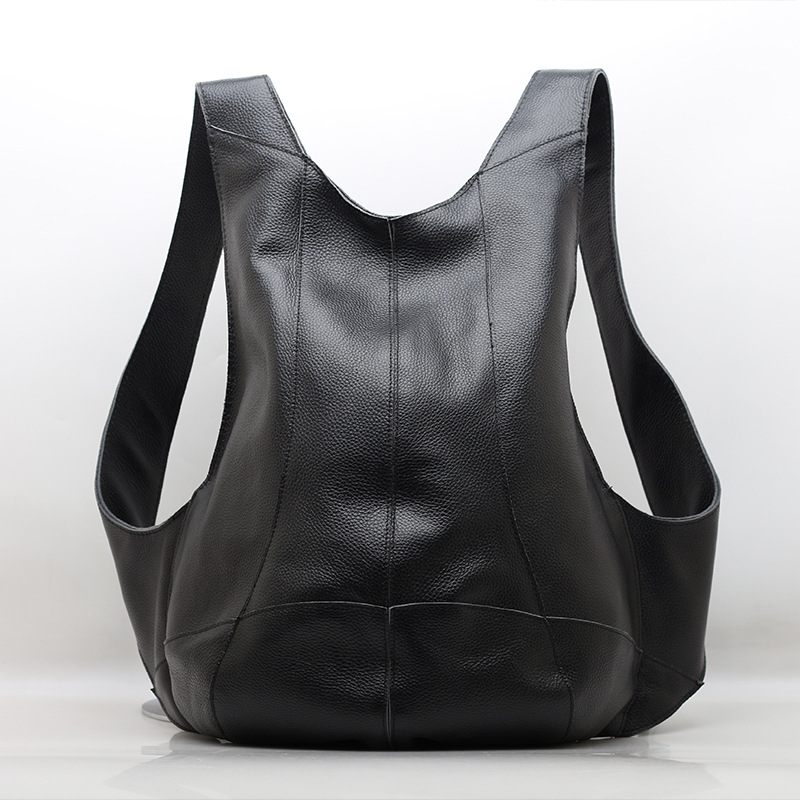 Travel Backpack Anti Theft - Mochila de couro genuíno para homens,