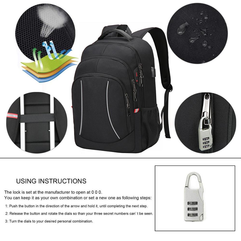 Homens multifuction viagem moc - Laptop Backpack 15.6 avaliação e preço