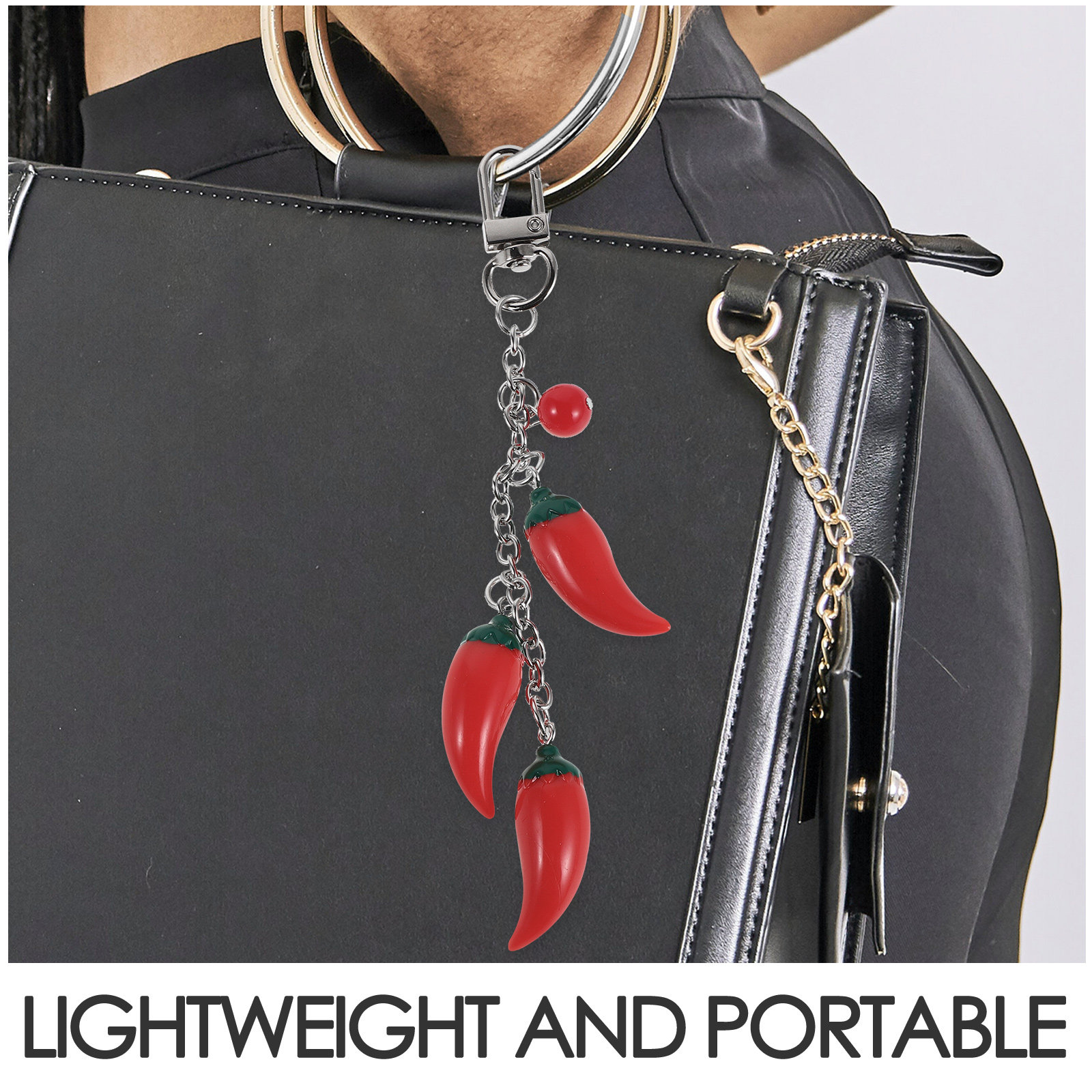 2 Peças de Chaveiro de Pimenta - Mini Backpack Purse avaliação e preço