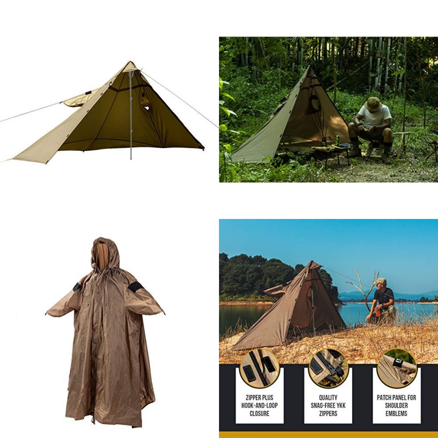 TENTSFORMER Poncho com Capuz 4 - Rain Cover Backpack avaliação e preço