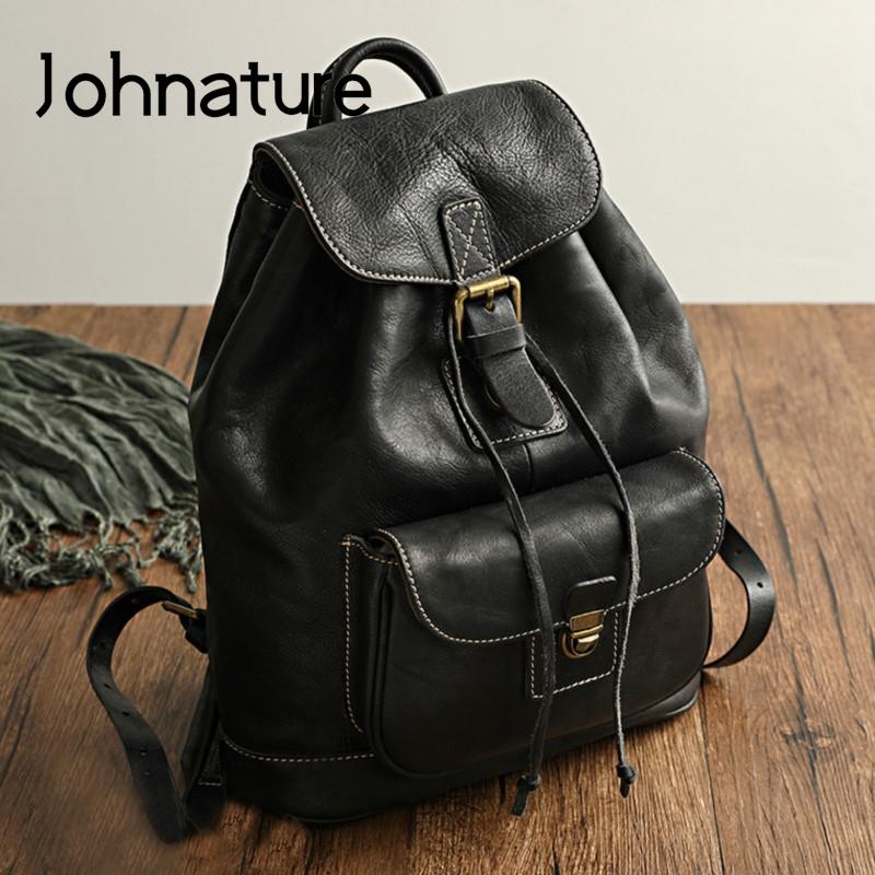 Mochila de Viagem Johnature em - Leather Backpack Vintage avaliação e preço