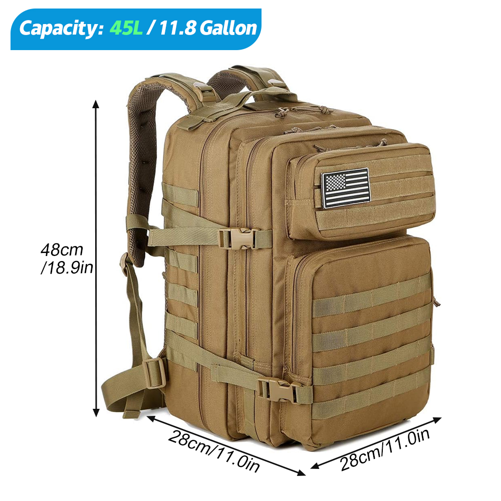 Mochila tática de 45l para hom - Rucksack Military Style avaliação e preço