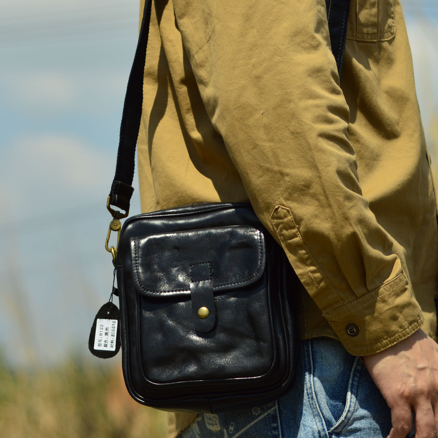 Bolsa de ombro masculina de co - Leather Backpack Vintage avaliação e preço