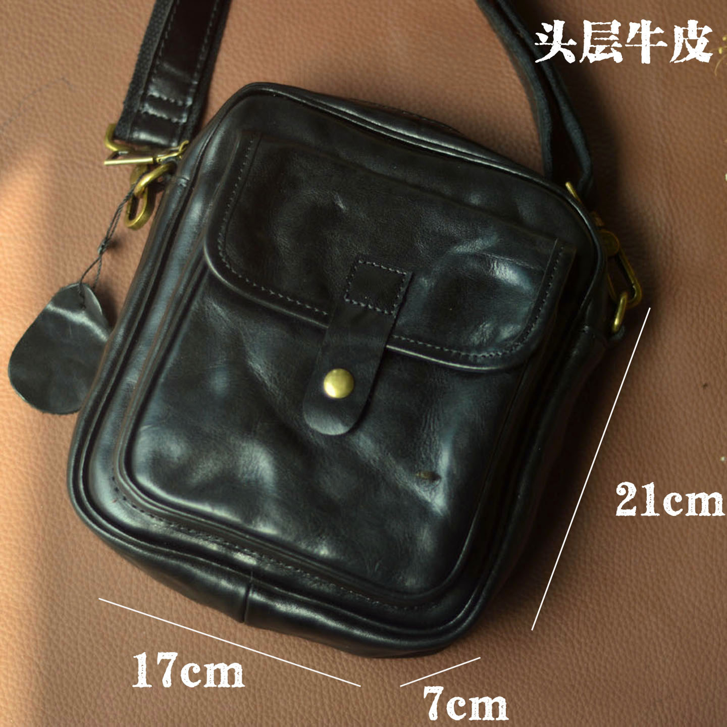 Bolsa de ombro masculina de co - Leather Backpack Vintage avaliação e preço